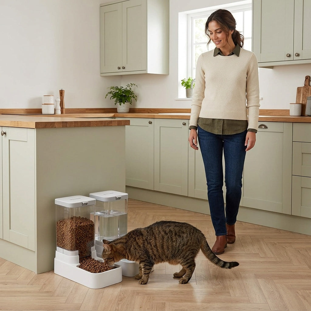 Automatic Pet Feeder with Water Dispenser