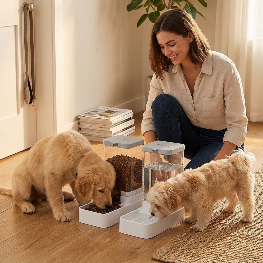 Automatic Pet Feeder with Water Dispenser