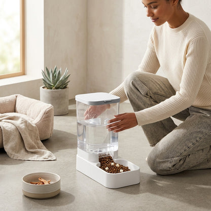 Automatic Pet Feeder with Water Dispenser