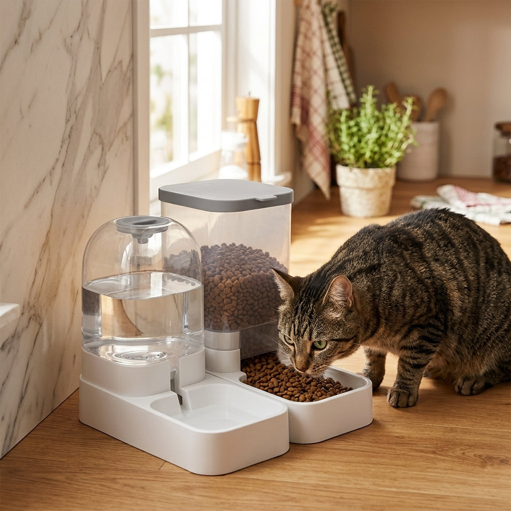 Automatic Pet Feeder with Water Dispenser