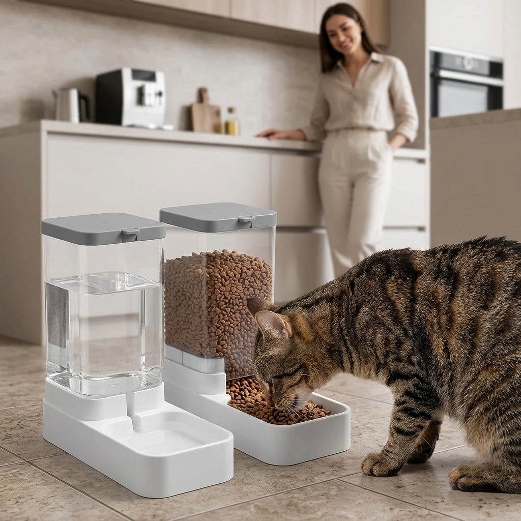 Automatic Pet Feeder with Water Dispenser